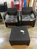 3pc Balcony Set (1-Table, 2-Armchairs)